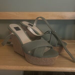 White House Black Market cork wedge